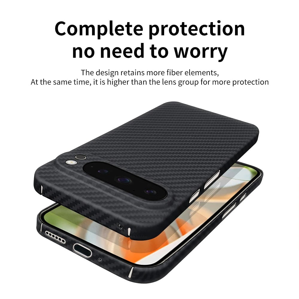 Luxury 1500D Aramid Carbon Fiber Case for Google Pixel 9 Pro XL – Ultra-Thin Kevlar Phone Cover, Sleek & Durable Protection - TrendingTechPK