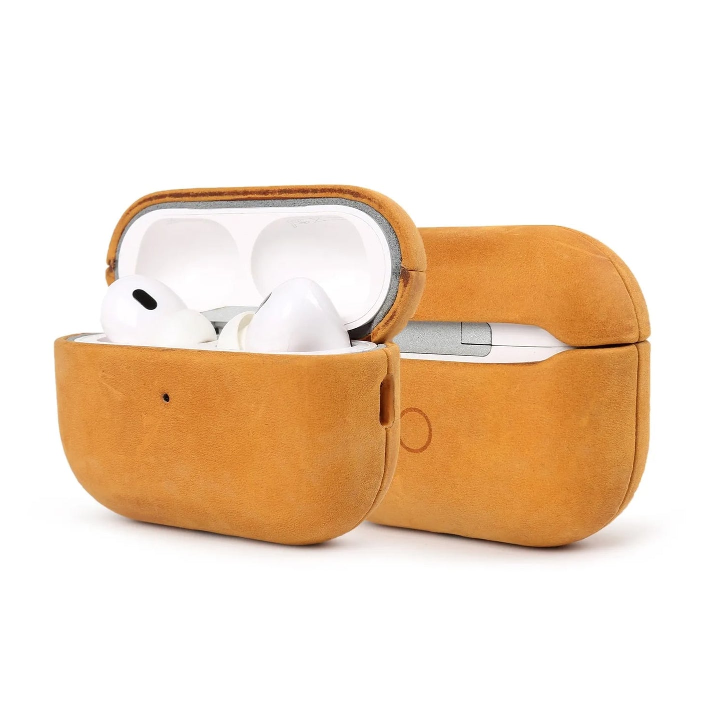 Crazy Horse Genuine Leather Case for AirPods Pro 2 – Handmade Protective Cover for AirPods 4 Wireless Charging - TrendingTechPK