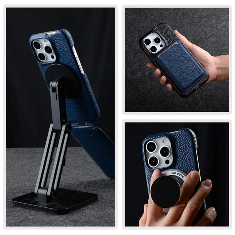 Melkco Flip Case for iPhone 16 Pro Max – Genuine Leather Magnetic Cover | Luxury Cowhide Business Wallet Case - TrendingTechPK