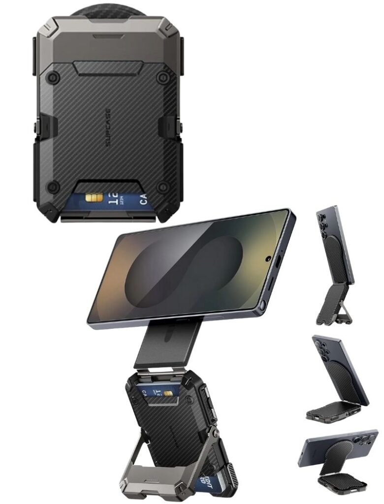 iPhone magnetic wallet stand