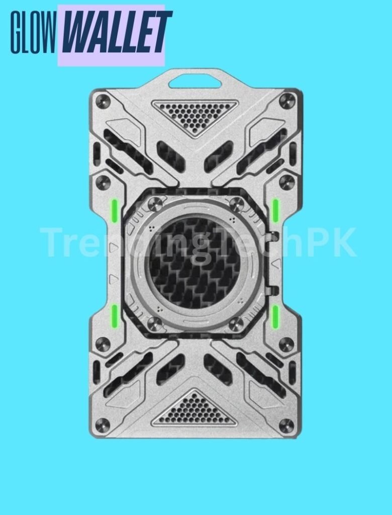 metal glowing magsafe wallet 