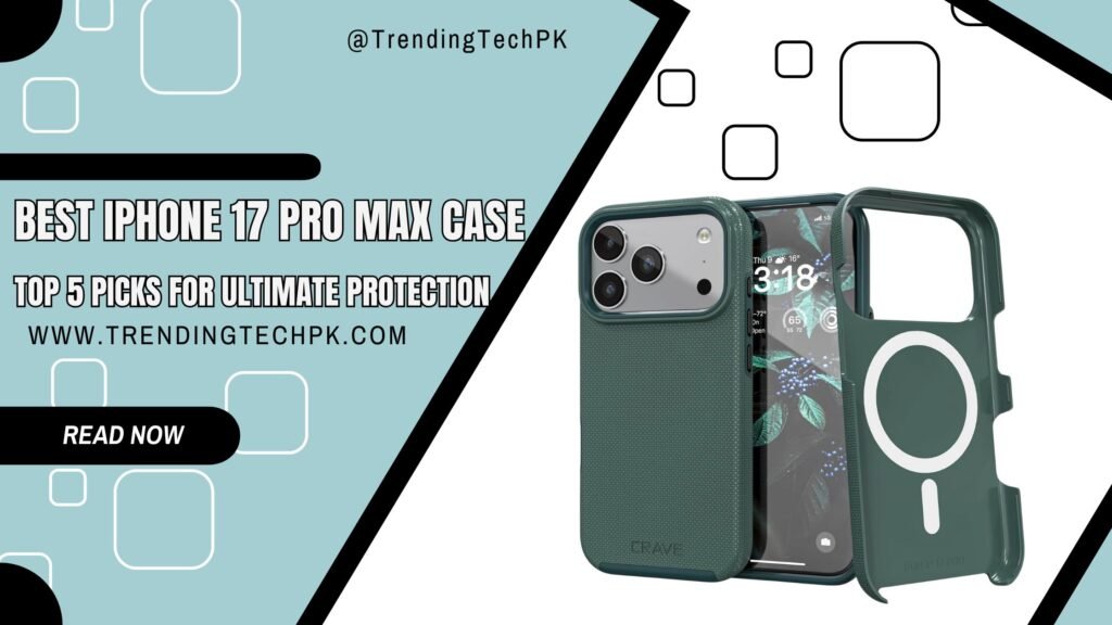 iPhone case advertisement with features