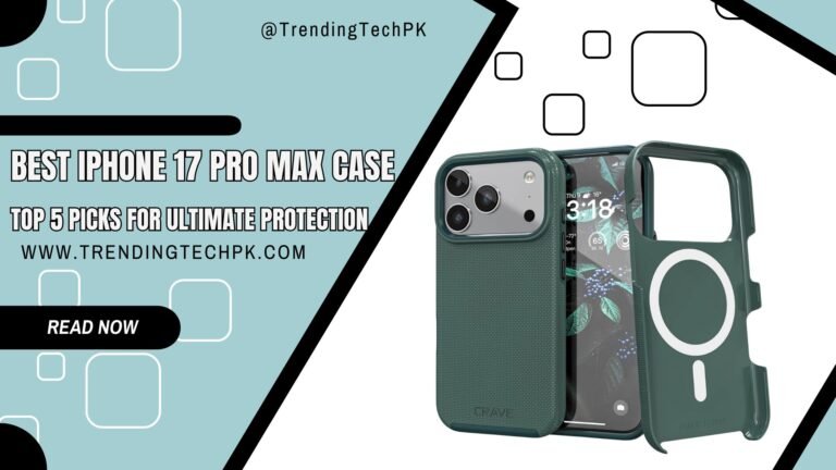 iPhone case advertisement with features